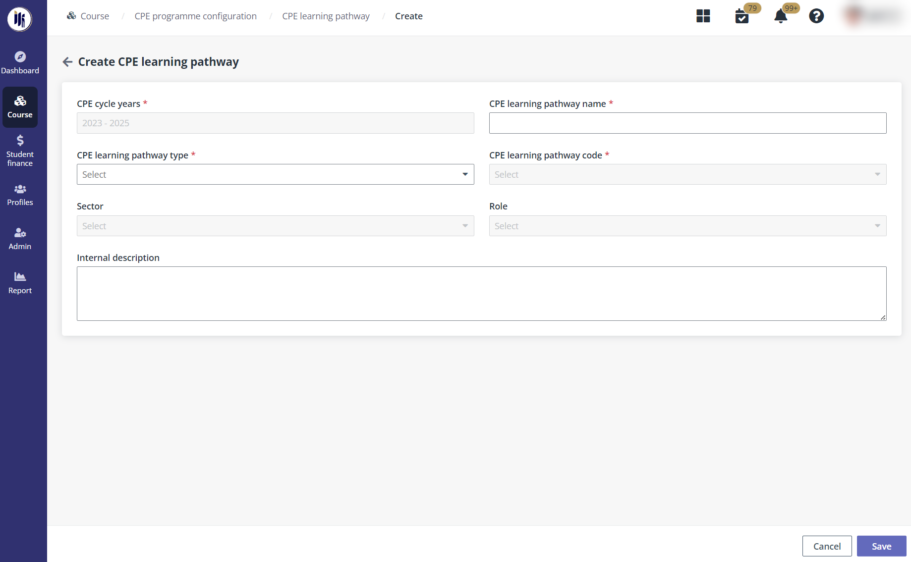 The Create CPE learning pathway page.